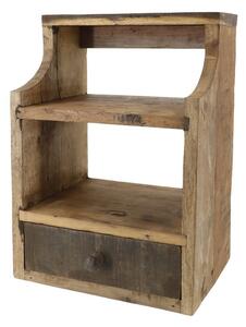 Hnedá antik nástenná drevená polička Grimaud Unit - 30*23*43 cm - Chic Antique