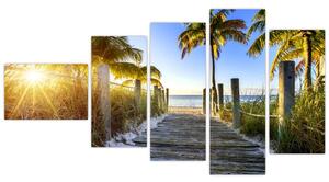 Moderný obraz do bytu - tropický raj (Obraz 110x60cm)