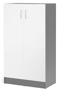 Kancelárska skriňa FLEXUS, 1325x760x415 mm, šedá/biela