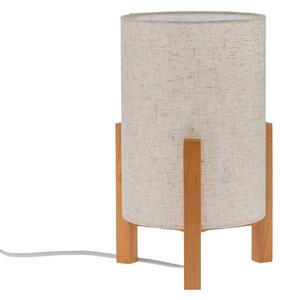 Näve Stolová lampa 3193, drevo, ľanový textil, výška 32 cm, Svetlé drevo, Obývacia izba / jedáleň, Drevo, Škandinávsky, Stojacie svietidlo