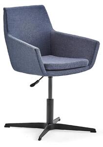 Konferenčná stolička FAIRFIELD, čierna, modrošedá