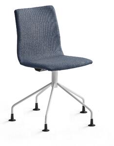 Konferenčná stolička OTTAWA, štýlová podnož, modrá/biela