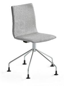 Konferenčná stolička OTTAWA, štýlová podnož, strieborná/šedá