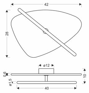 LED nástenné svietidlo RELAX LED/5W/230V zlatá/dymovo-hnedá