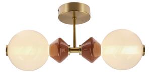 LED nástenné svietidlo FLORES 2xLED/5W/230V zlaté/hnedé