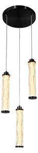 LED luster na lanku CORTE LED/25W/230V čierna