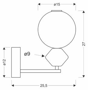 LED nástenné svietidlo FLORES LED/7W/230V zlaté/hnedé