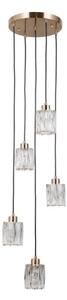 ITALUX PND-40813-5R-HBR - Závesný luster TORNO na lanku 5xE14/40W/230V zlatý