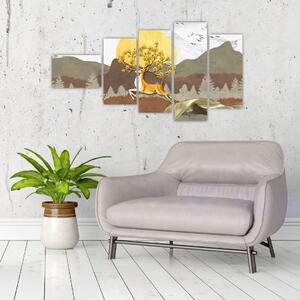 Abstraktný obraz - strom (Obraz 110x60cm)