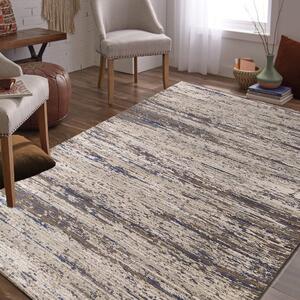 Moderný koberec v béžovo-hnedej farbe s modrým detailom Béžová Šírka: 200 cm | Dĺžka: 290 cm