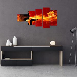 Obraz - žena v ohni (Obraz 110x60cm)