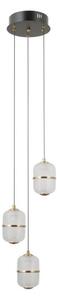 ITALUX PND-34375-3-BK - LED závesné svietidlo na lane ALANI 3xLED/5W/230V 3000K čierna/zlatá