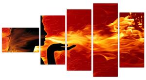 Obraz - žena v ohni (Obraz 110x60cm)