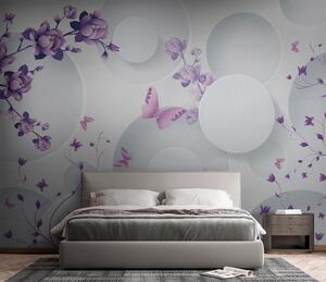 Tapety Motýle v orgovánových kruhoch, 3D fototapety, u74482 : Uwalls.sk
