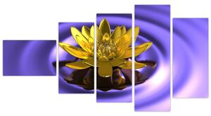 Obraz kvetu vo vode (Obraz 110x60cm)