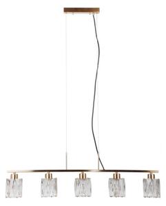 ITALUX PND-40814-5-HBR - Závesný luster SIMONA na lankách 5xE14/40W/230V zlatý