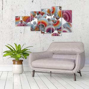 Abstraktný obraz farebných gulí (Obraz 110x60cm)