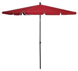 Maison Exclusive – slnečník so stĺpom 210 × 140 cm, bordová farba
