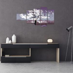 Abstraktný obraz stromu (Obraz 110x60cm)