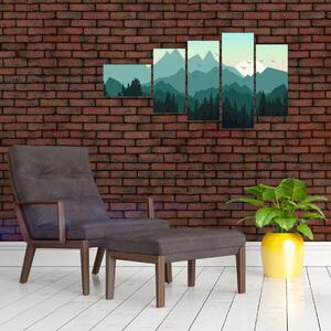 Obraz do obývačky - hory (Obraz 110x60cm)