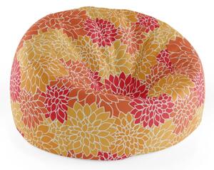 Sablio Sedací vak Cocoon Farebné kvetiny - 75 x 45 x 35 cm