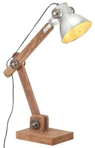 Maison Exclusive – Stolná lampa v industriálnom štýle, strieborná, okrúhla, 58 x 18 x 90 cm, E27
