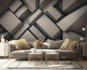 Tapety Krémové abstraktné 3D tvary, 3D fototapety, Fototapety 3d geometrické postavy, u94719 : Uwalls.sk