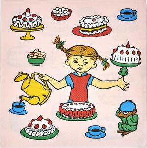 Papierové obrúsky Muurla Pipi Dlhá pančucha "Pippi's Birthday" 20 ks