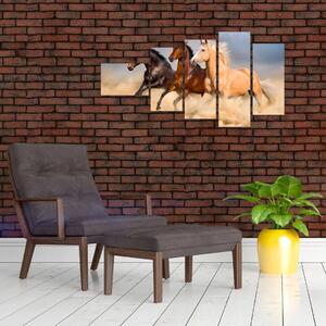Moderný obraz koní (Obraz 110x60cm)