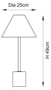 Endon 114211 - Stolná lampa 1xE14/7W/230V béžová/mosadz