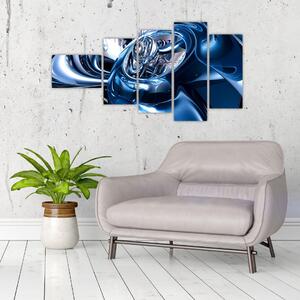 Modrý abstraktný obraz (Obraz 110x60cm)