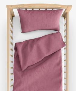 Goldea mušelínové obliečky do detskej postieľky – pastelovo vínové 90 x 120 a 40 x 60 cm