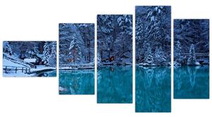 Obraz zimného jazera (Obraz 110x60cm)