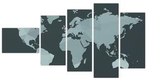 Mapa sveta (Obraz 110x60cm)