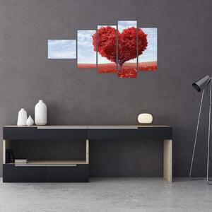 Červené srdce - obraz (Obraz 110x60cm)