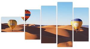 Obraz - teplovzdušné balóny v púšti (Obraz 110x60cm)