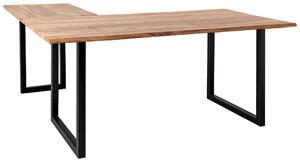 ROHOVÝ PÍSACÍ STÔL, čierna, farba indického palisandra, 180/180/77 cm MID.YOU - Online Only kancelárie, Online Only