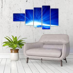 Modrý svitanie - obraz (Obraz 110x60cm)