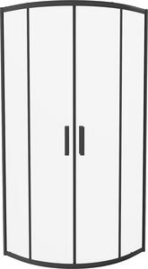 Mexen RIO - Štvrťkruhový sprchovací kút 70x70 cm, čierna, 863-070-070-70-00