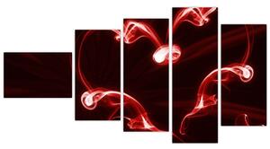 Abstraktný obraz - červené srdce (Obraz 110x60cm)
