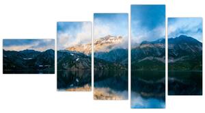 Obraz - jazero s horami (Obraz 110x60cm)