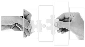 Čiernobiely obraz - puzzle (Obraz 110x60cm)