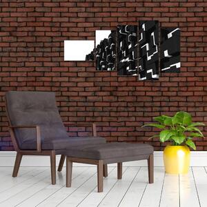 Čierne kocky - obraz na stenu (Obraz 110x60cm)