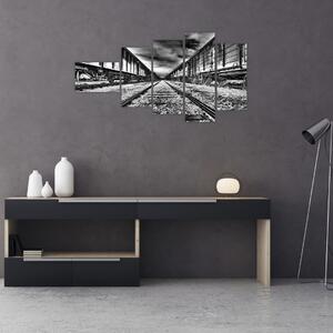 Železnice, koľaje - obraz na stenu (Obraz 110x60cm)