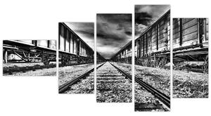 Železnice, koľaje - obraz na stenu (Obraz 110x60cm)