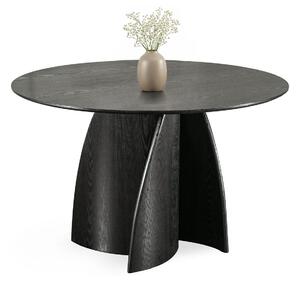 Okrúhly jedálenský stôl LUIE čierne drevo 120 cm