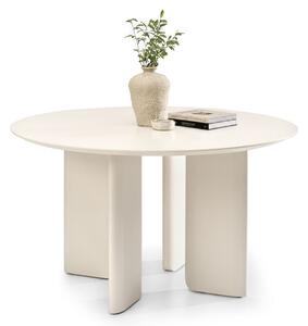 Okrúhly jedálenský stôl NAOMA krémovo biely 130 cm