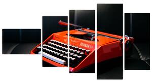 Obraz červeného písacieho stroja (Obraz 110x60cm)