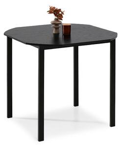 Jedálenský stôl SELIA čierne drevo + čierna podnož 80 cm