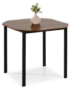 Jedálenský stôl SELIA orech + čierna podnož 80 cm